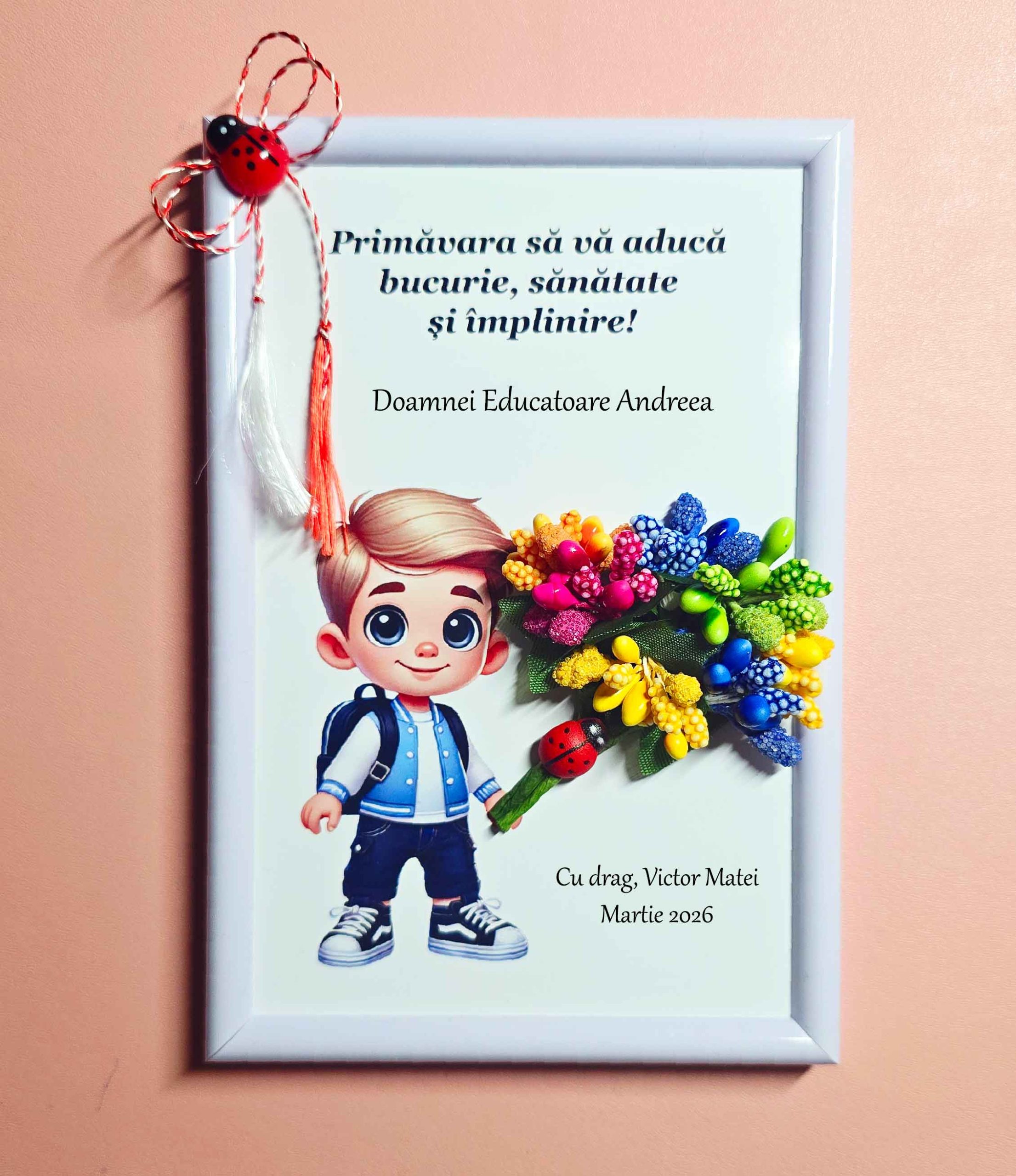 martisor personalizat pentru educatoare