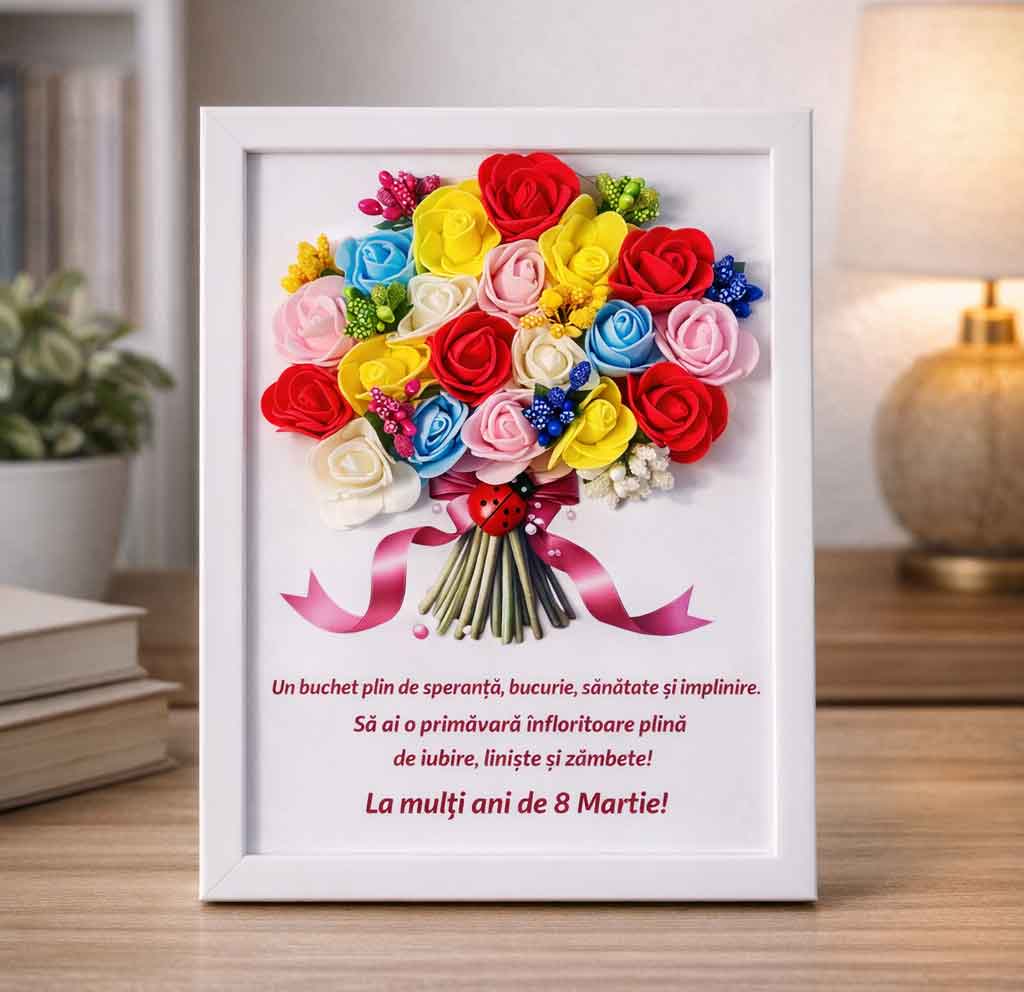 buchet in rama personalizat